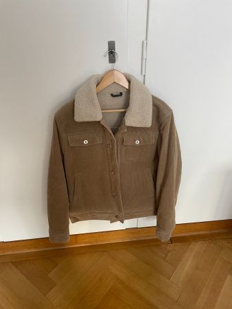Mango Jeansjacke gefüttert beige