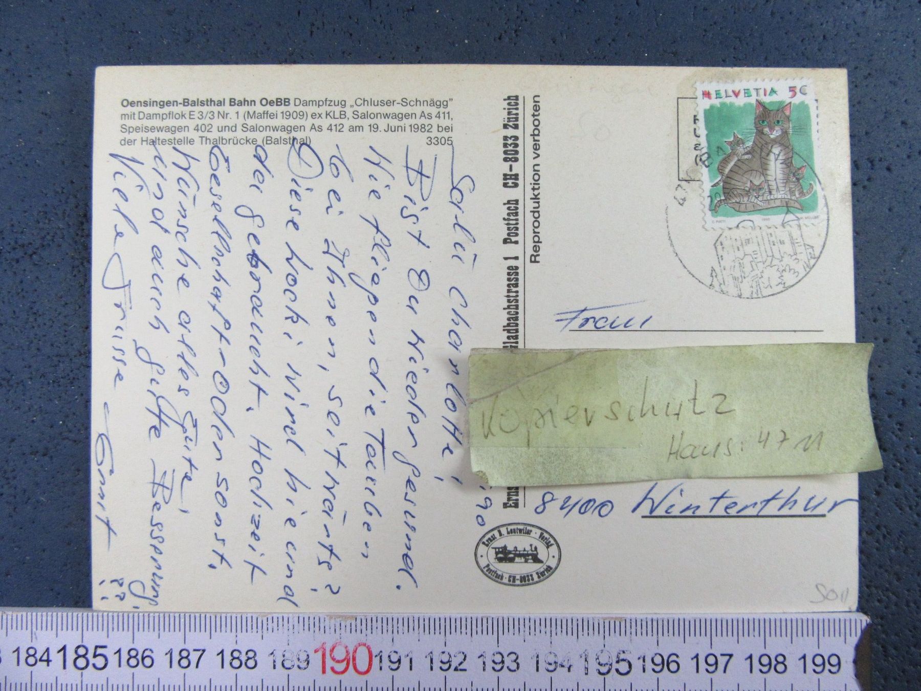 Cartoline postali: OENSINGEN-BALSTAL-BAHN OeBB DAMPFZUG"CHLUSER-SCHNÄGG" – Usato da Ettingen venduto da Hausi4711 1