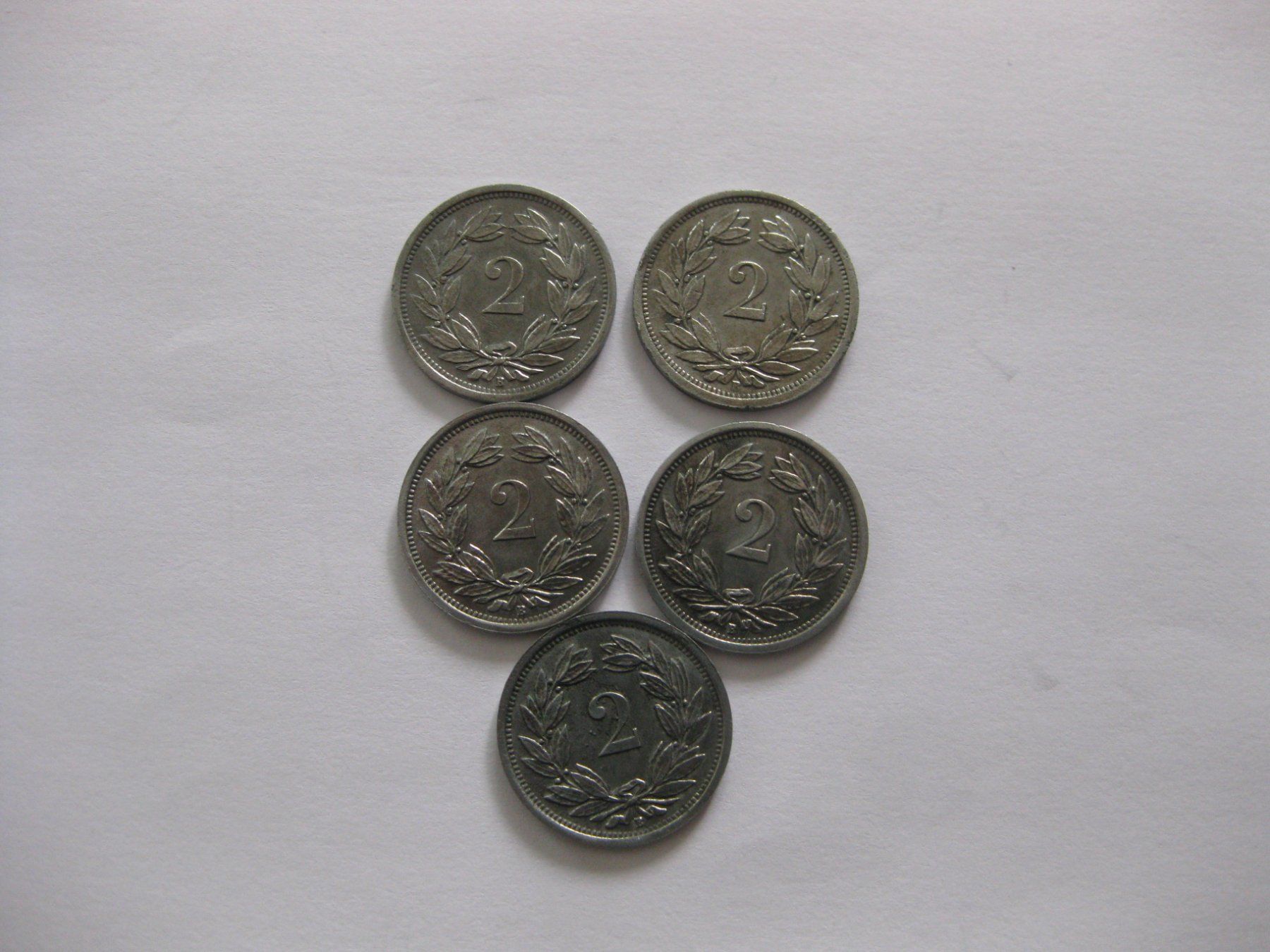 Tutti le monete: LOT DE 2 cts 1942 à 1946  Vz a Unz – Usato da MERVELIER venduto da chrichrim05 1