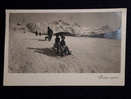 KINDER MIT SCHLITTEN 1922 - BONNE ANNEE