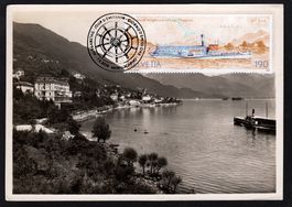 Maximumkarte Schifffahrt Lago Maggiore - Brissago