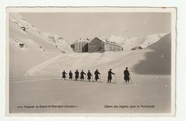 AK Hospice Grand St Bernard Depart des Religieux Promenade
