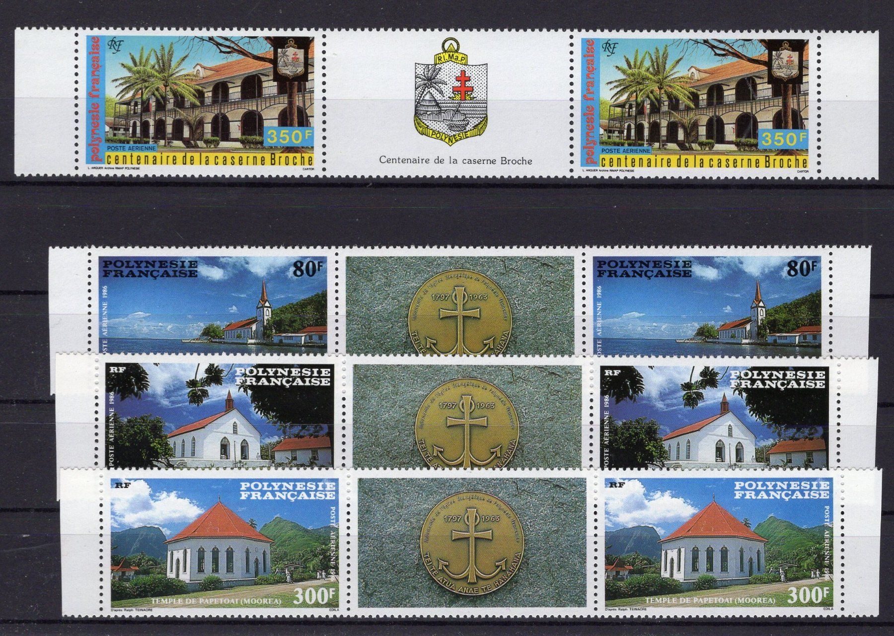 Alle Briefmarken: R5136  /  Polynésie 1985-1987 poste aérienne coins datés – Neu (gemäss Beschreibung) aus Ste-Croix von MONT-TAGNAC 1