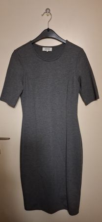 Robe grise manche courte, Zalando, taille 36