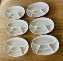 Lot de 6 assiettes à fondue