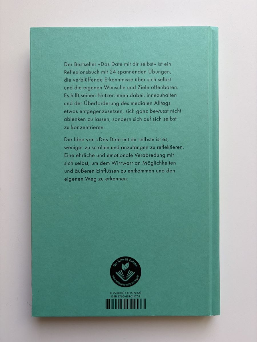 Libri: Buch "Das Date mit dir selbst" Reflexionsbuch – Nuovo (secondo la descrizione) da Rieden AG venduto da Paulquappe 1