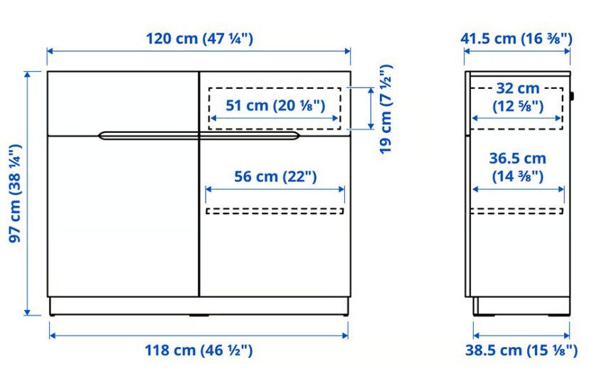 Tavoli: Set: 1xEsstisch + 2x Sideboard, Eiche – Nuovo (secondo la descrizione) da Würenlos venduto da mbe_6c7v 5