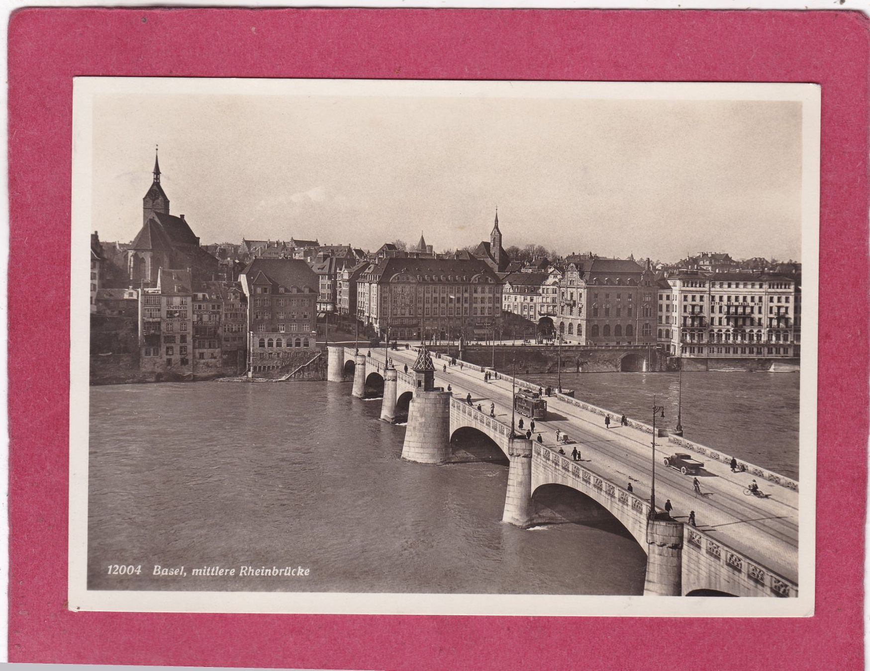 Cartoline postali: Basel mittlere Rheinbrücke 1933 – Usato da Herisau venduto da Lisegrat2008