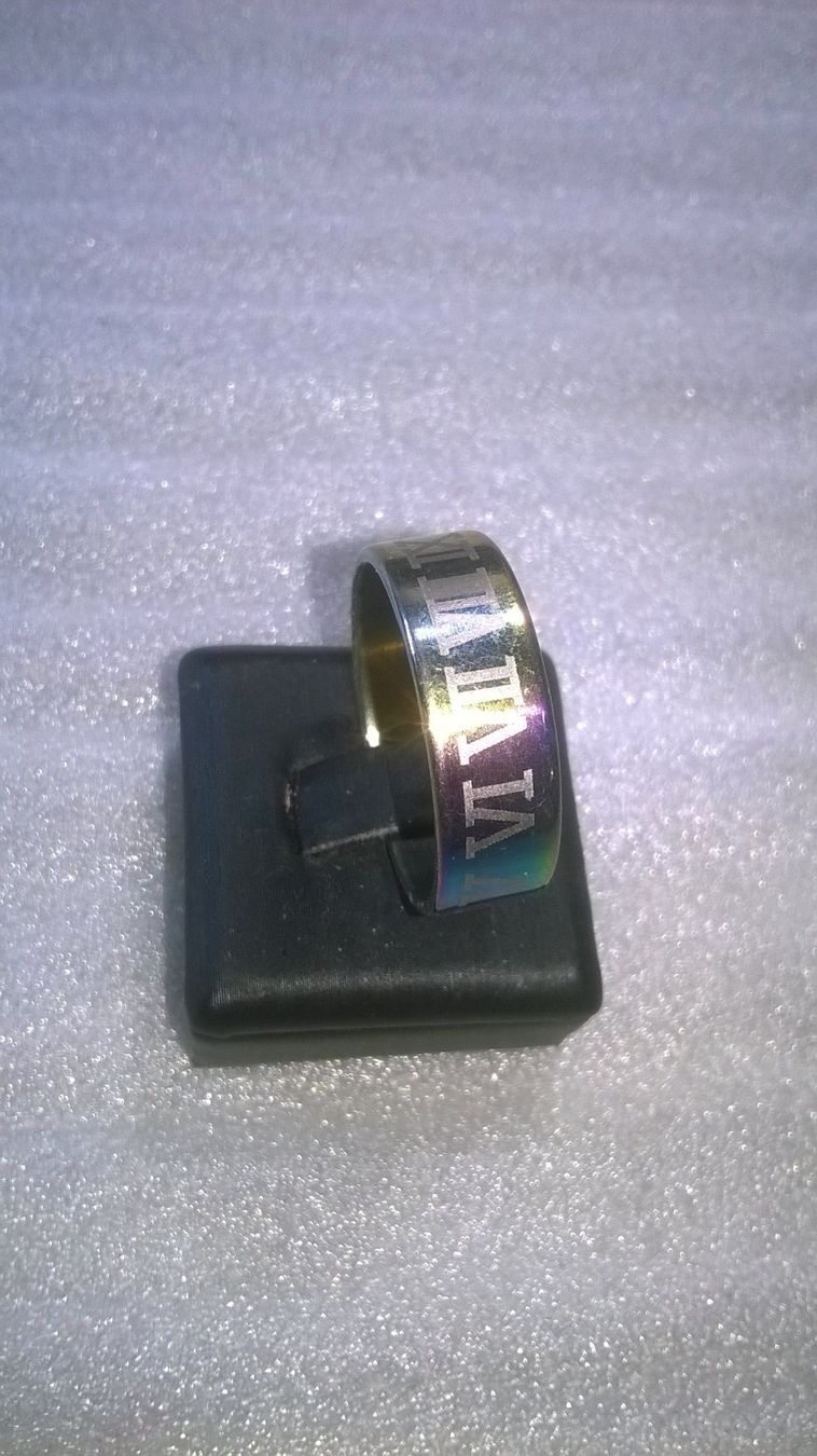 Anelli: ring edelsthal,,mit zeichen,,,regenbogen farbe – Nuovo (secondo la descrizione) da Basel venduto da bijoutrie_4 1