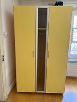 Kleiderschrank stabil, 198x116x59, mit Glas- und Holztablare