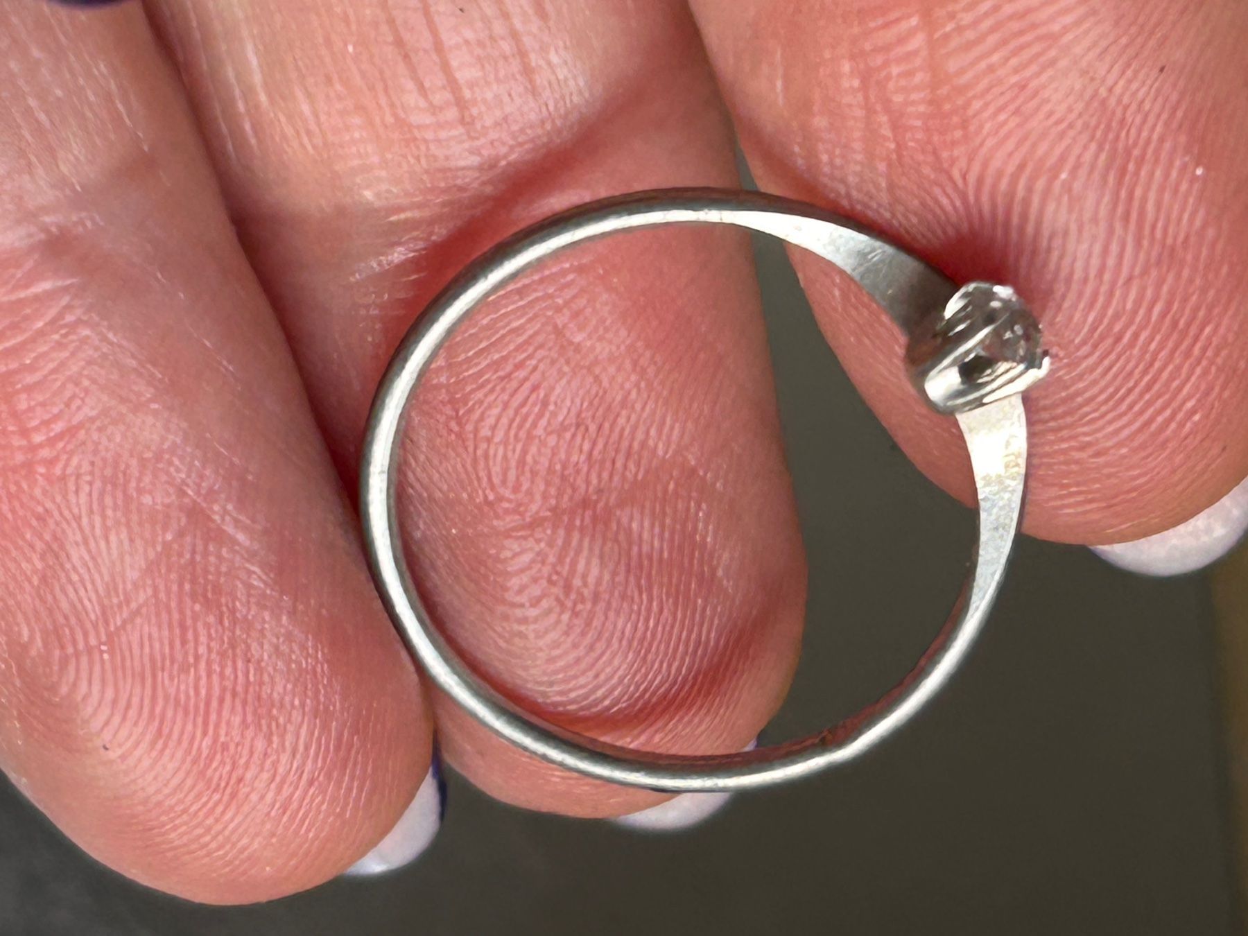 Anelli: Silberring mit kleinem Stein CLASSICO (GR.56) – Usato da Laufen venduto da Bellavitaboom 2