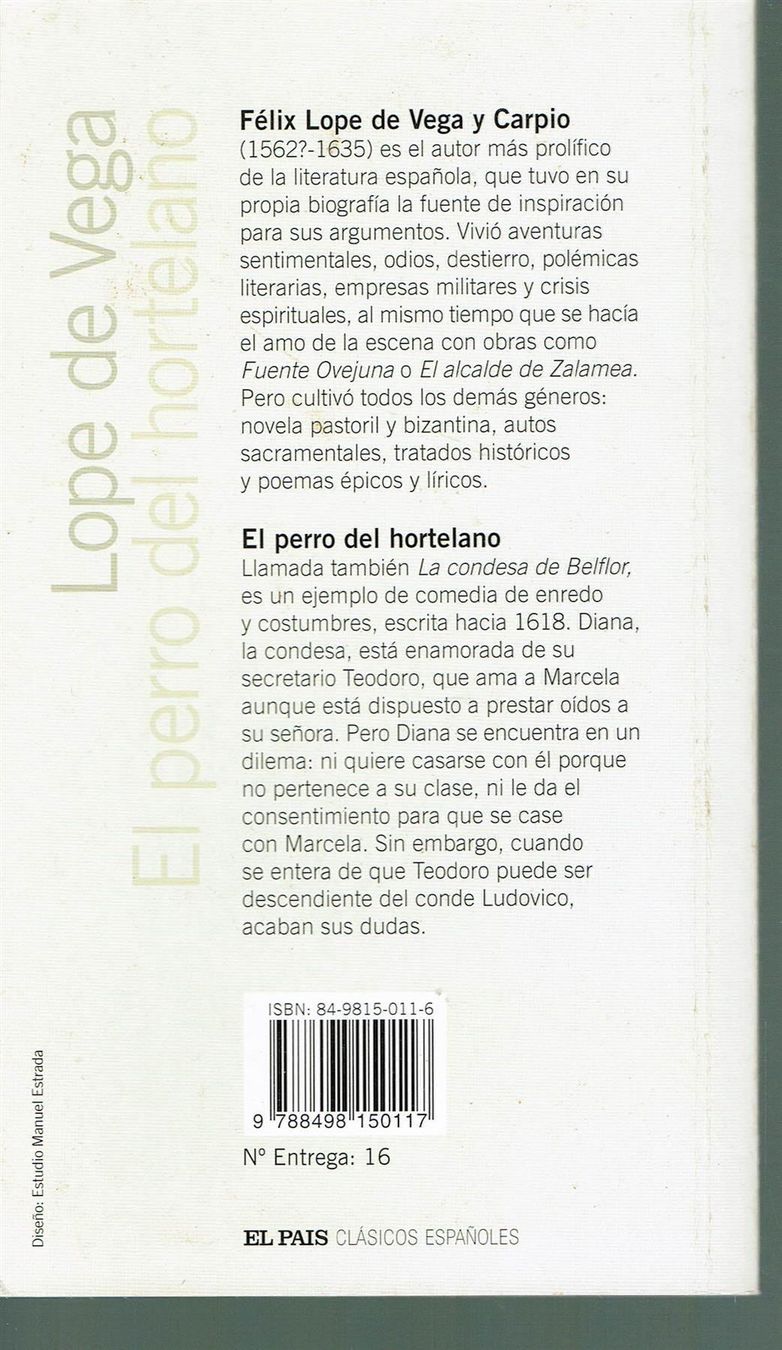 Bücher: Lope de Vega - El perro del hortelano – Gebraucht aus Nunningen von mercury-for-books 1