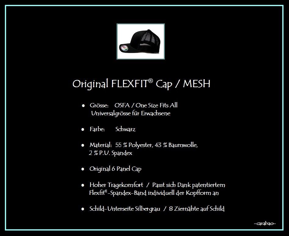 Copricapi, berretti & cappellini: Original FLEXFIT® Cap / MESH / Schwarz – Nuovo (secondo la descrizione) da Winterthur venduto da -carabao- 5