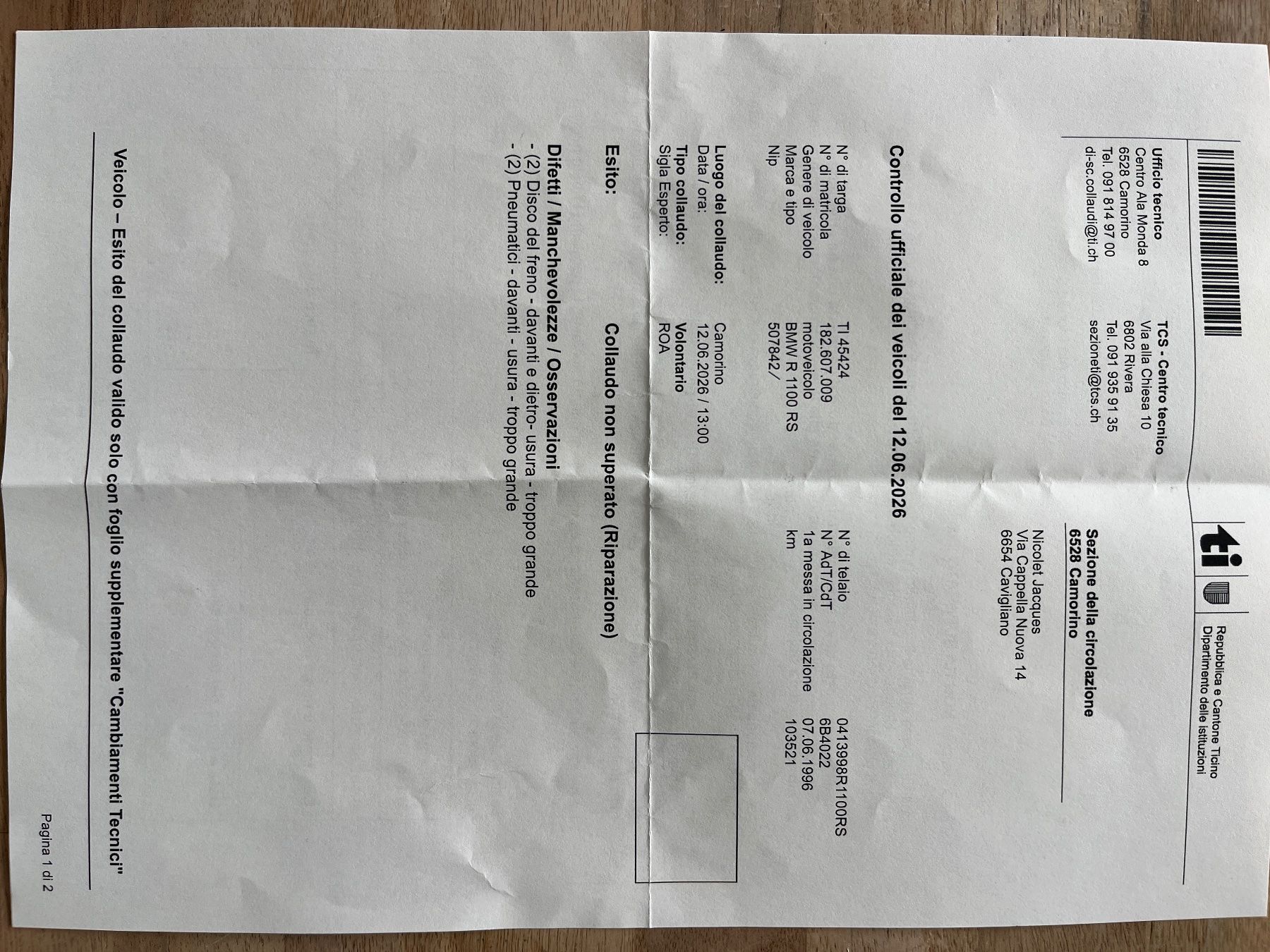 BMW Touring: BMW R 1100 RS – Usato da Cavigliano venduto da Jack293 4