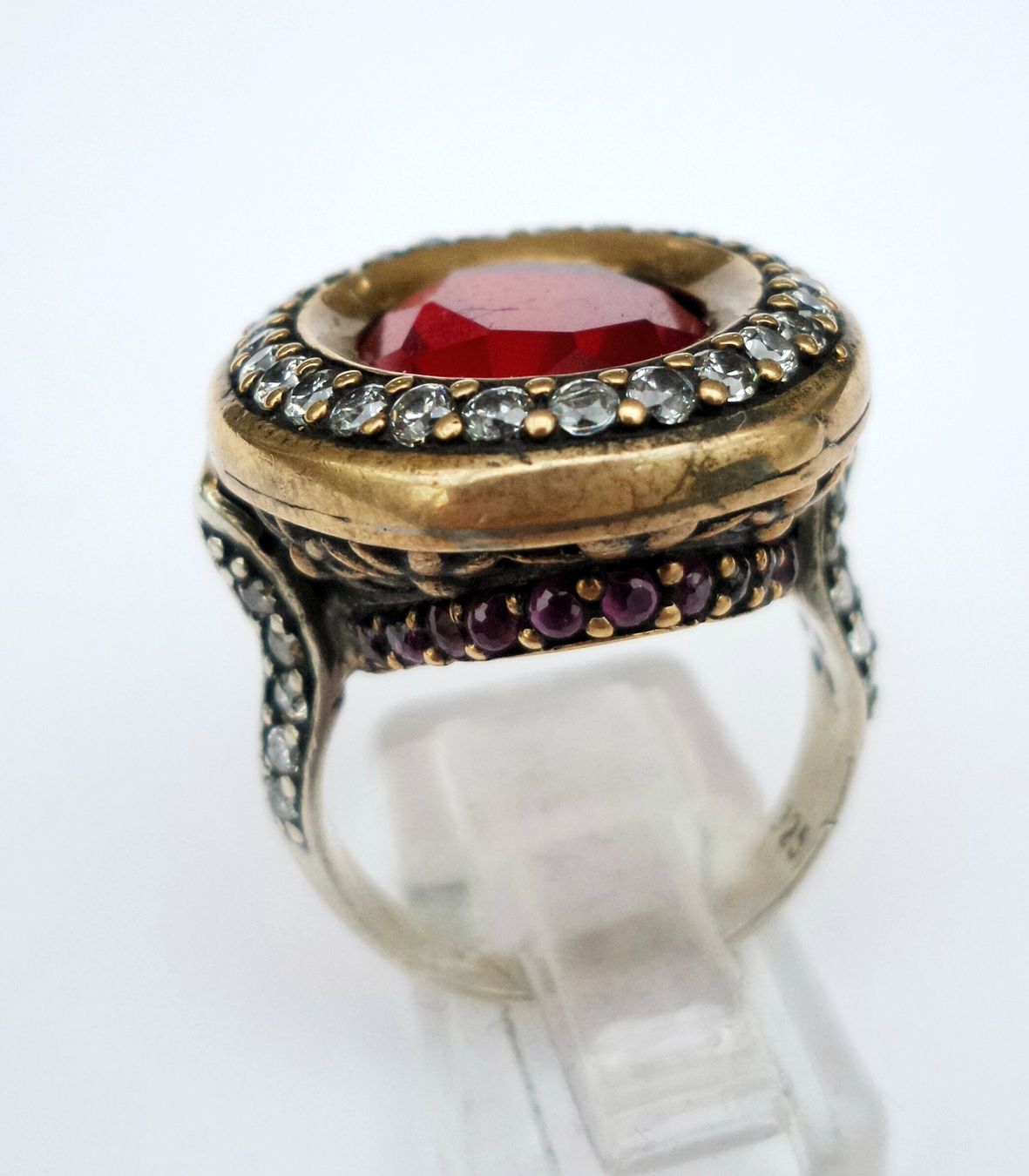 Anelli: Ring mit rotem Edelstein Grösse 55 – Nuovo (secondo la descrizione) da Zürich venduto da Benedikt21 5