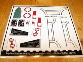 Lego Sticker zu 8088 ARC-170 Starfighter plus zusätzlicher