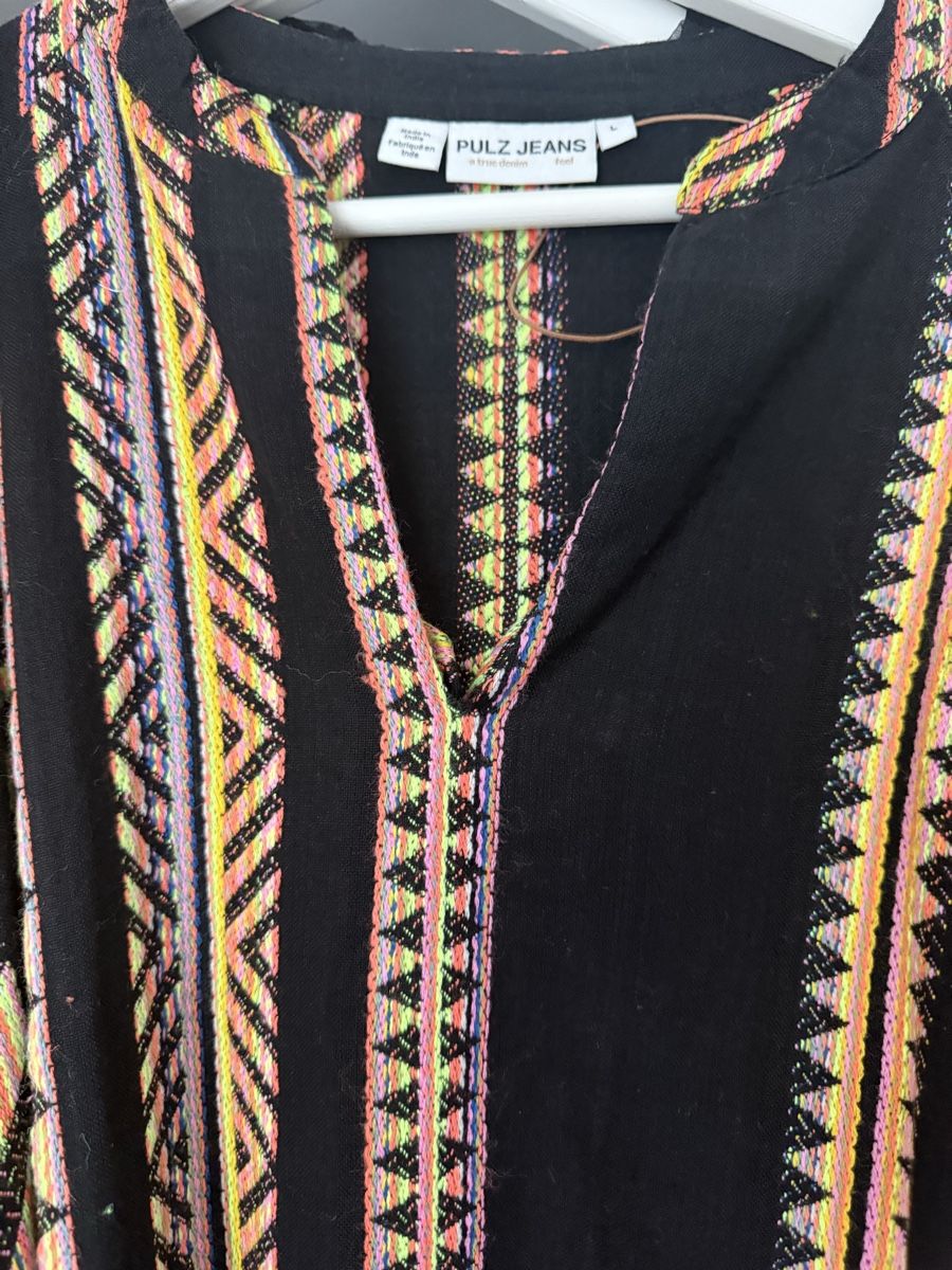 Kleider: PULZ Kleid, Grösse L, schwarz gemustert, Herbstlook – Neu (gemäss Beschreibung) aus Buchs SG von am321 4