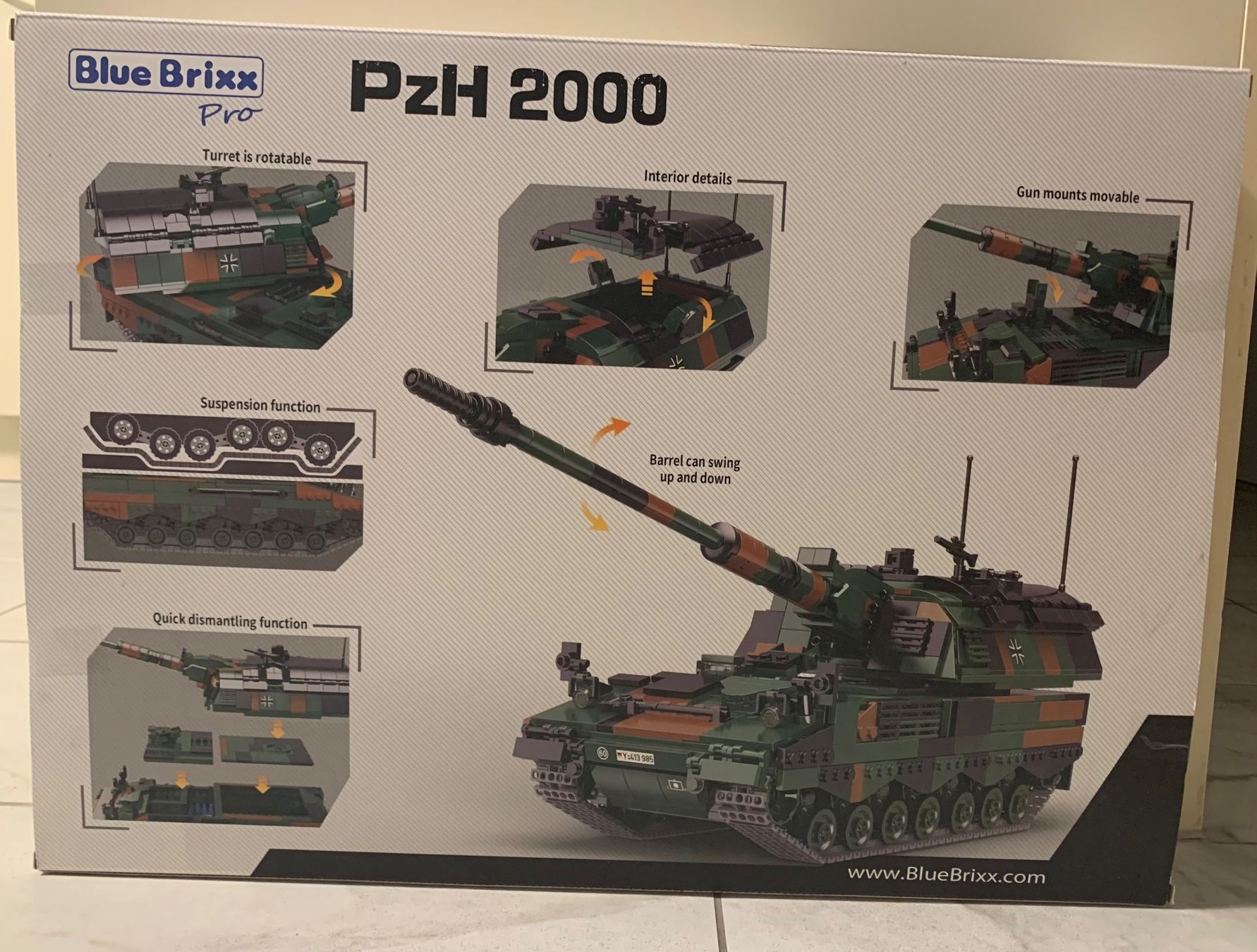 BlueBrixx Kit di costruzioni: Bluebrixx PzH 2000 – Nuovo e nell'imballaggio originale da Samstagern venduto da Msharki