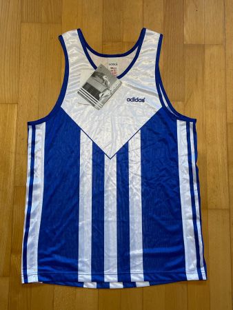 New Vintage 90s Adidas Running Jersey Polyamide Sz S