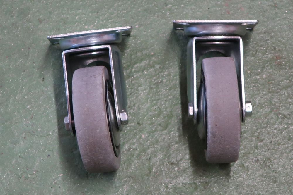 Lenkrollen 160mm Mit Vollgummi - 2 Stück Bis 135kg Für Innen & Außen