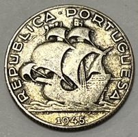 2.50 Escudos - Zweite Republik - Portugal - 1945   (Silber)