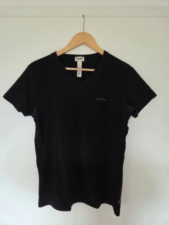 Diesel The Essential V-Neck T-Shirt Schwarz Grösse S