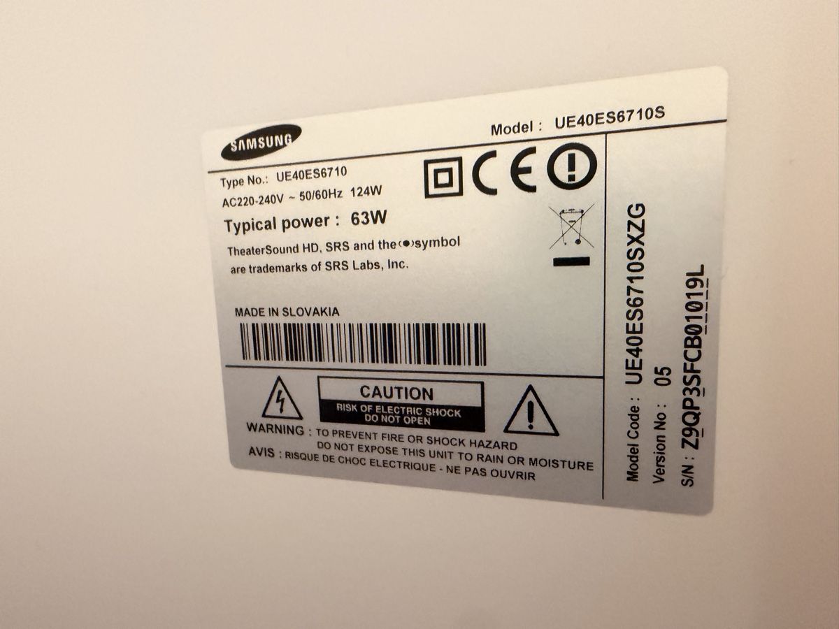 Televisori: Samsung UE40ES6710S – Usato da Gurmels venduto da fab_fzb8 3