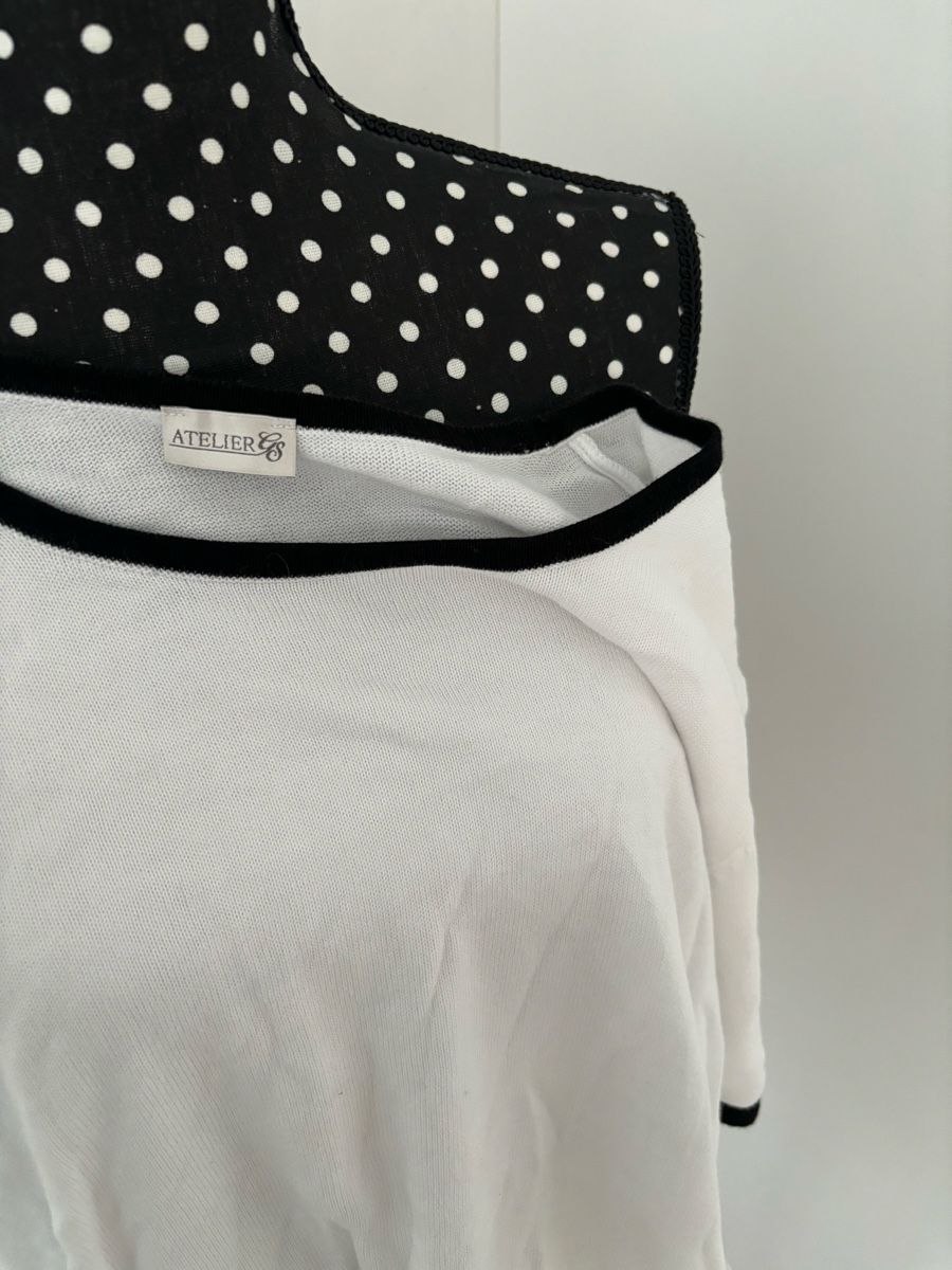 Top: Atelier GS Top Grösse M Weiss Schwarz – Nuovo (secondo la descrizione) da Zürich venduto da Eves.vintage.element 2