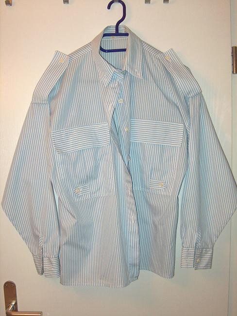 Camicette: Neuw. Bluse weiss/hellblau gestreift - Gr. 40 – Nuovo (secondo la descrizione) da Uznach venduto da Laeuffer