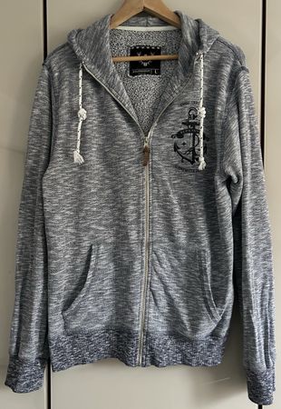 Grauer Zeprausch Hoodie von Alprausch, Gr. L