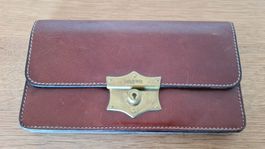 Vintage Gold Pfeil Leder Portemonnaie West Germany 60/70er