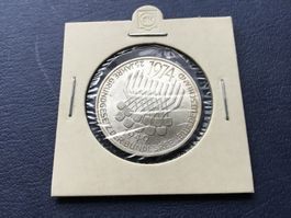 5 DM Silbermünze 25 Jahre Grundgesetz Bundes Republik D. VZ