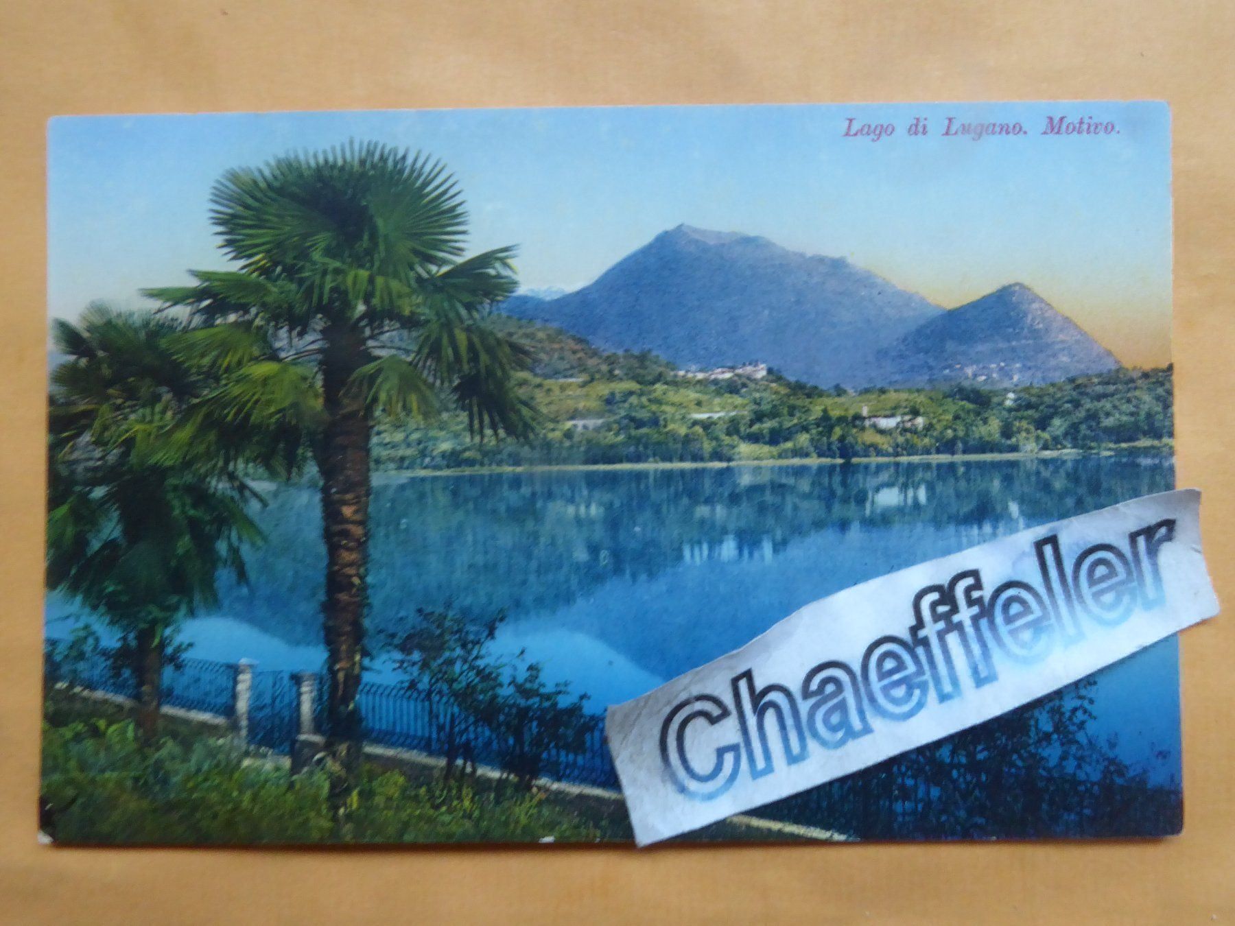 Cartoline postali: Lago di Lugano. Motivo – Usato da Zürich venduto da Chaeffeler