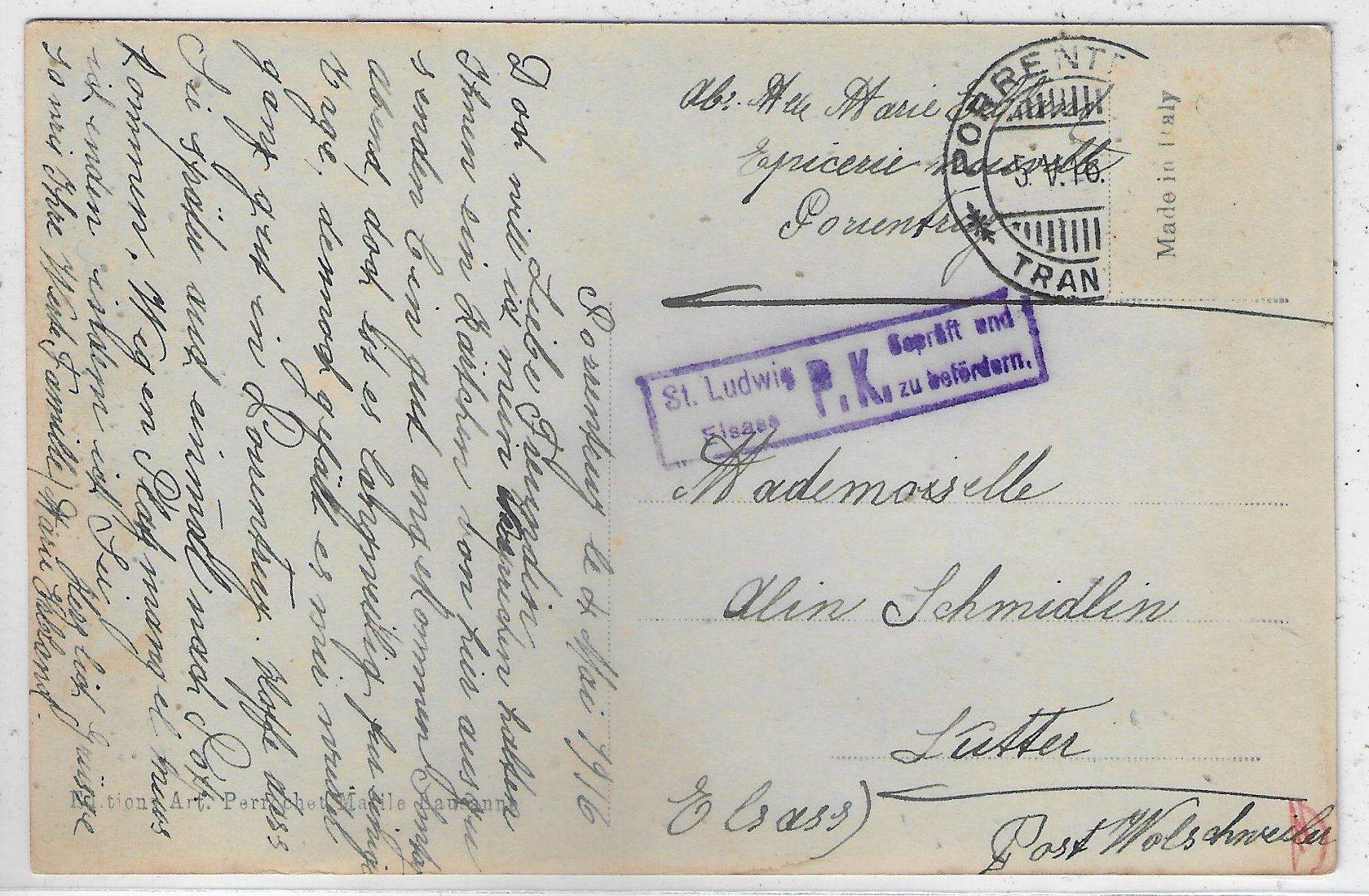 Cartoline postali: Porrentruy - Rue du Marche – Usato da Ettingen venduto da Kartenplanet 1