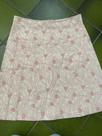 Damen Rock weiss rosa Blumenmuster neuwertiger Zustand