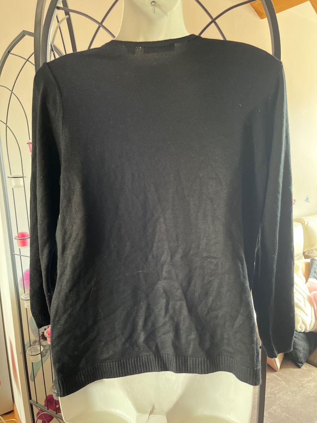 Pullover & Sweatshirts: Pull 2 en 1 Charles Vögele léopard noir rouge cache-cœur S – Neu (gemäss Beschreibung) aus Genève von Libellule477 2