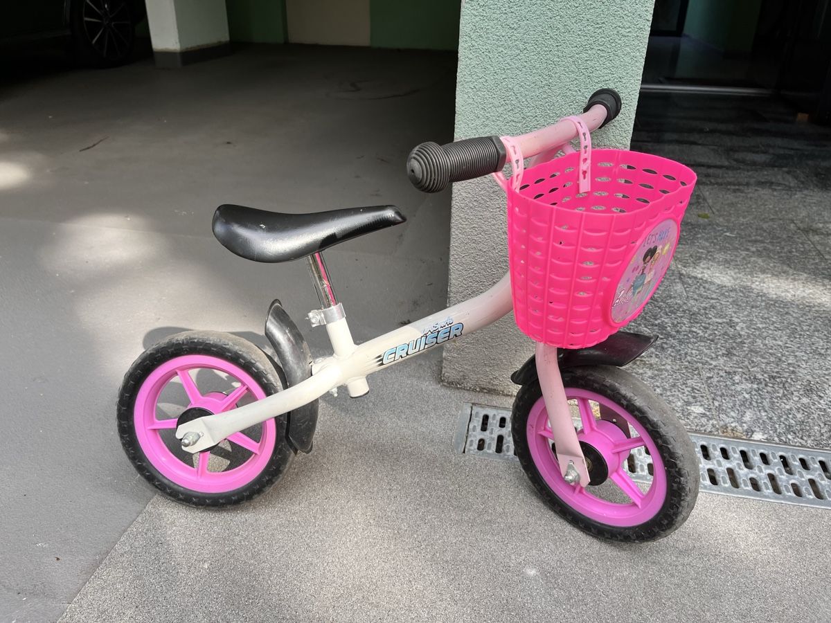 Veicoli per bambini: Laufrad Cruiser Rosa mit Korb – Usato da Agno venduto da me_me_me