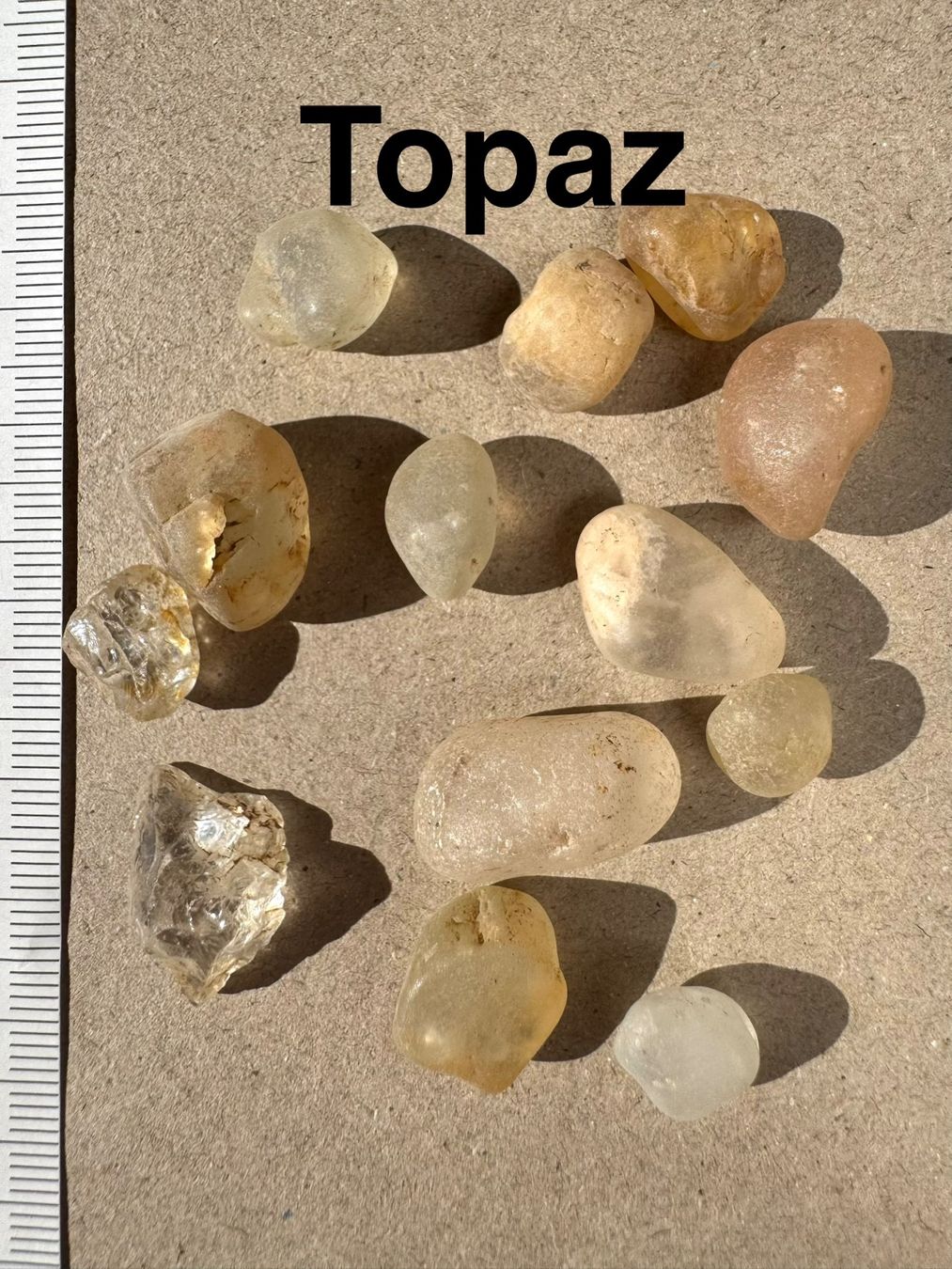 Edelsteine: Topas  Topaze aus Namibia unbehandelt nature    Rohstein – Neu und originalverpackt aus Leuggern von gemshow