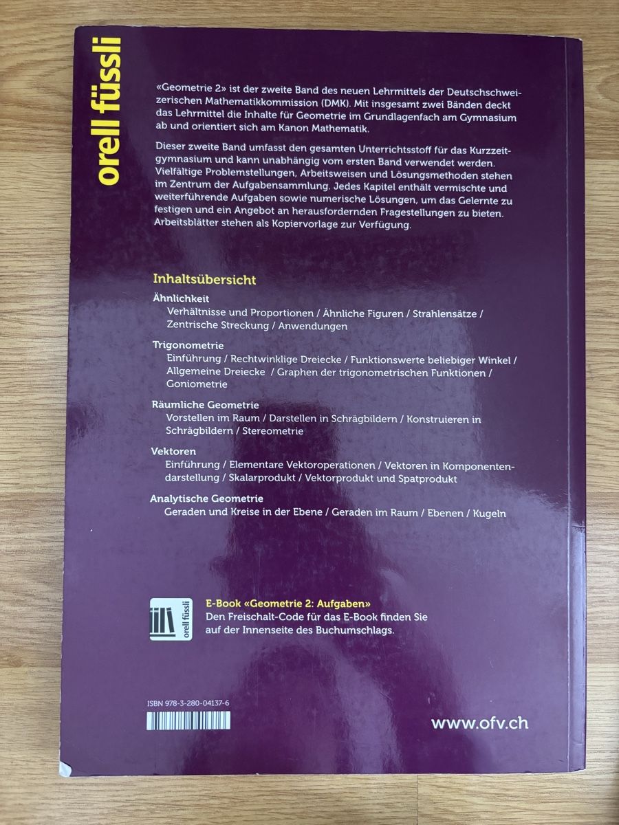 Libri: Geometrie 2 – Usato da Chur venduto da joa_l6tb 1