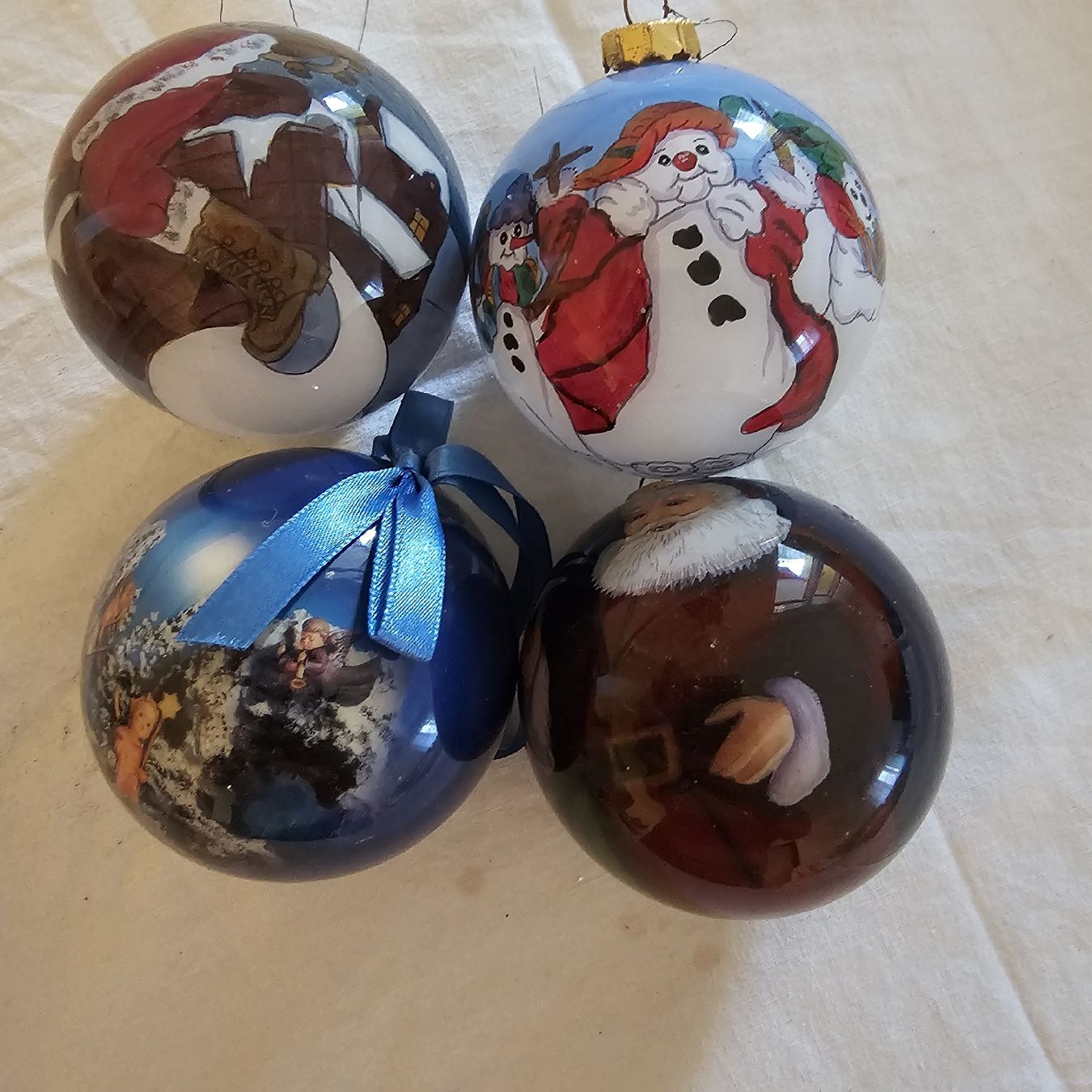 Toutes les décorations: 4 alte glas christbaum kugeln  – Neuf (Voir description) à wolfhalden par 46464646