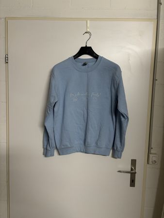 Pullover hellblau Grösse S bedruckt guter Zustand