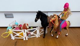 Barbie Pferde und Figuren Sammlung guter Zustand