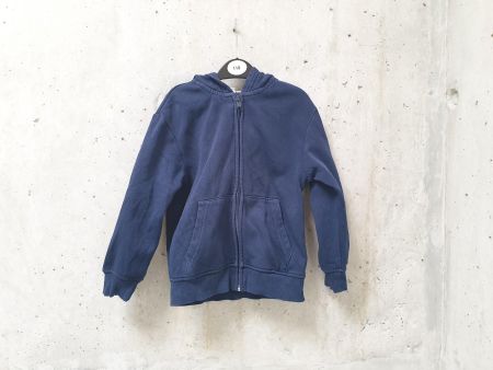 Sweat capuche zippé basic H&M, bleu marine, garçon, 110/116