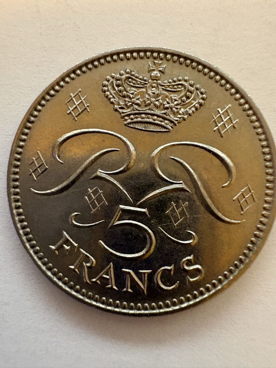 Tutti le monete: 5 Francs 1971 Monaco.  – Usato da Murten venduto da Tzaugg