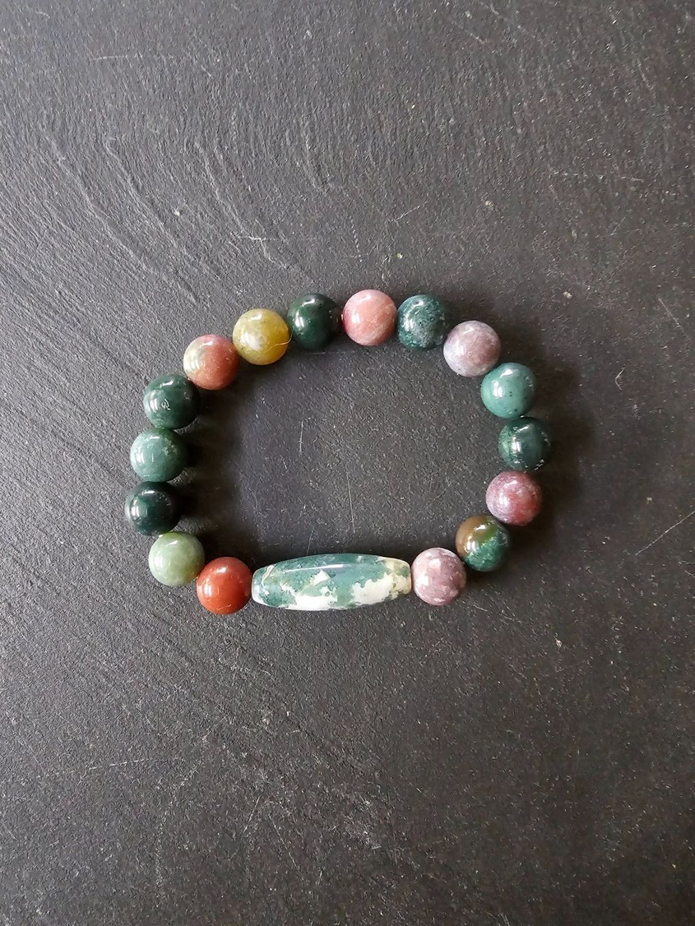 Bracciali & Braccialetti: Armband aus Indiana Achat – Nuovo (secondo la descrizione) da Aarberg venduto da Fischkeller