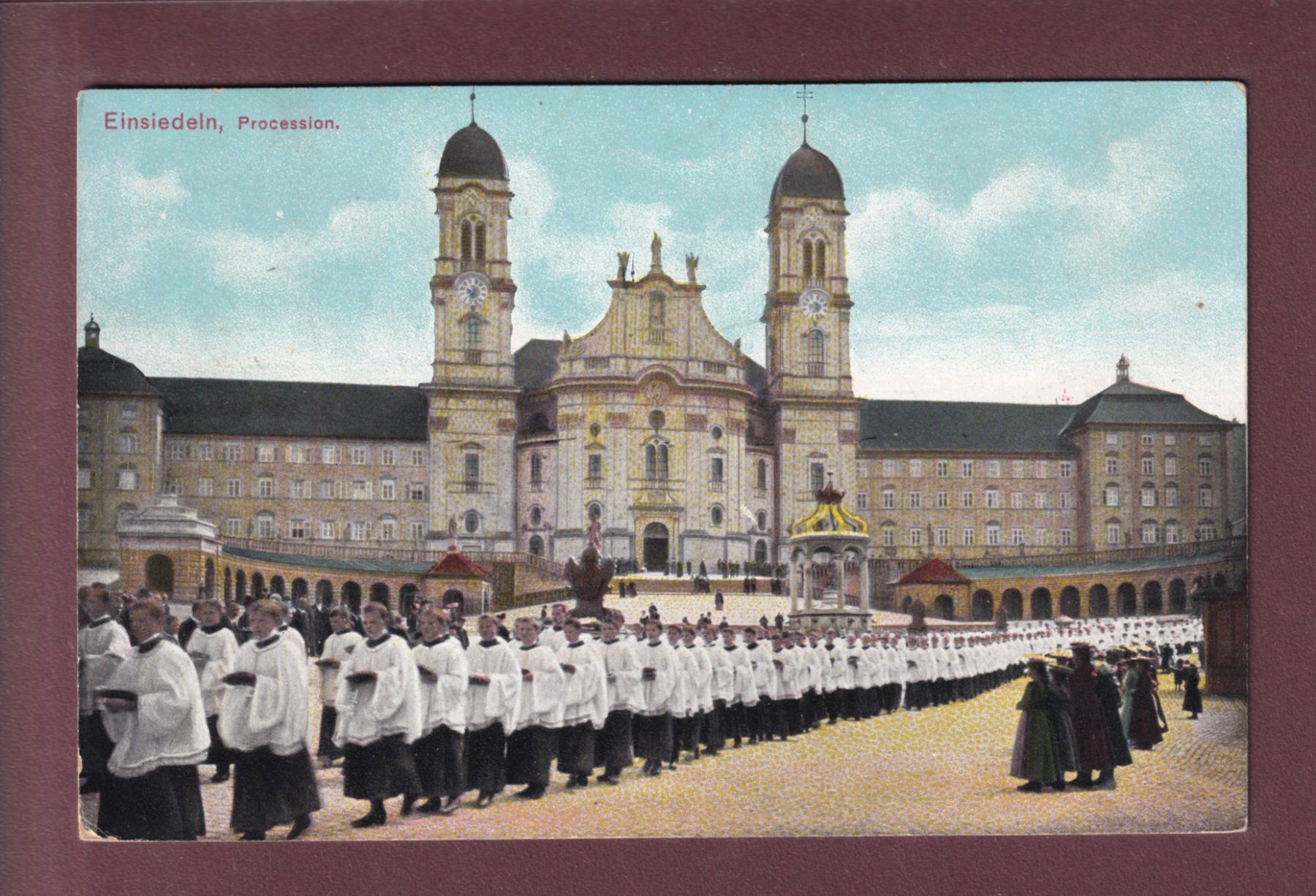 Ansichtskarten: EINSIEDELN - Prozession – Gebraucht aus Pully von nicecards