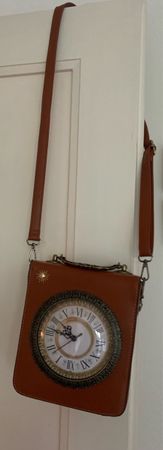 Damen-Handtasche in Uhrform, klassisch, Retro-Stil