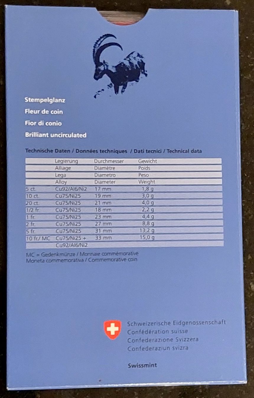Tutti le monete: CH - Münzsatz 2007 stgl – Nuovo e nell'imballaggio originale da Arch venduto da moneyswiss 3