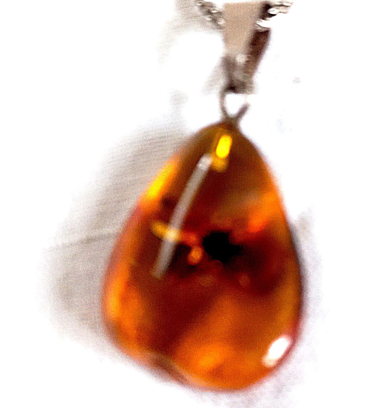 Catenine: Silberkette mit Bernsteinamulet – Usato da Baar venduto da 2cvbaar 1