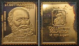 COLLECTION HELVETICA 50 J. Gotthardbahn 30 Rp. Alfred Escher